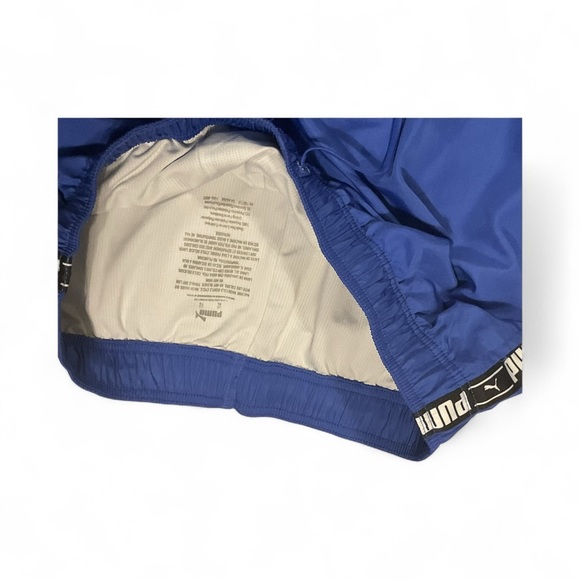 Puma Blue Swim Trunks with Black and White Accents - Picture 3 of 3